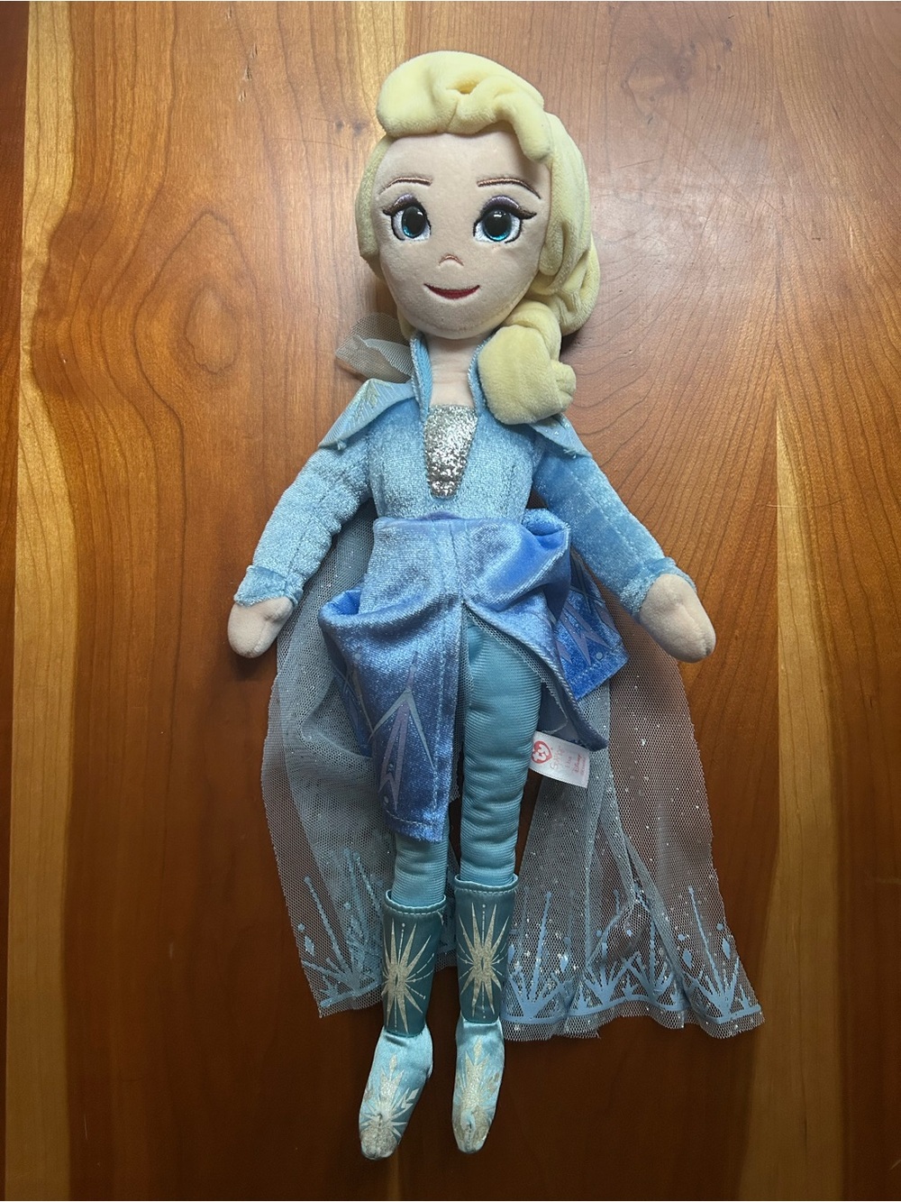 TY Disney Frozen 2 Elsa Plush Doll 16” Blue Dress Princess